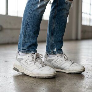 New Balance 550 White Grey Sneakers BB550PB1 Men’s Size 10